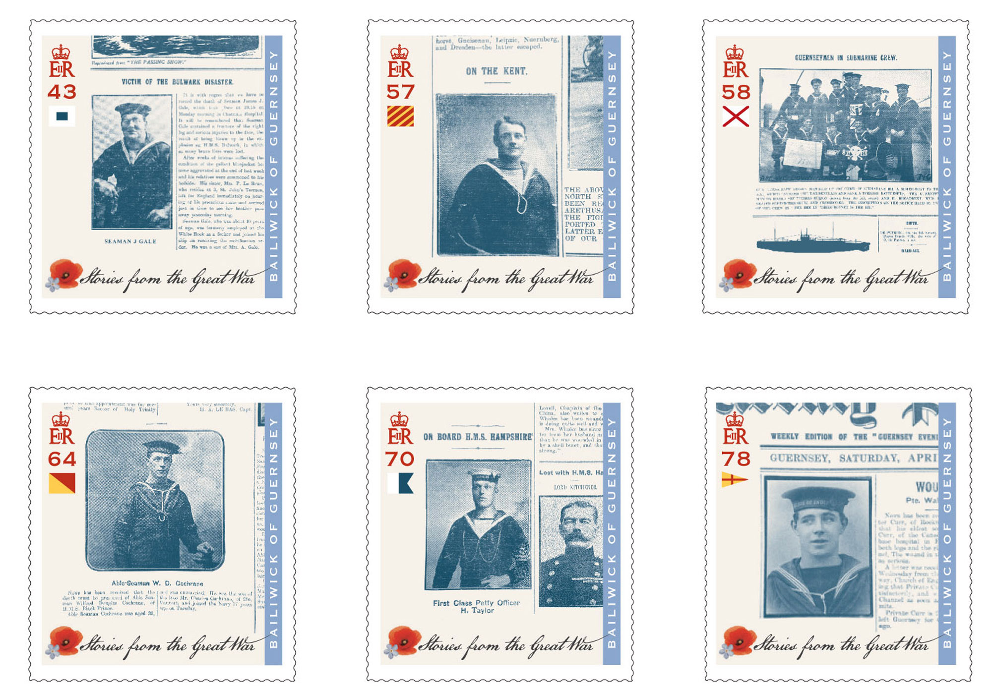Set of 6 Stamps